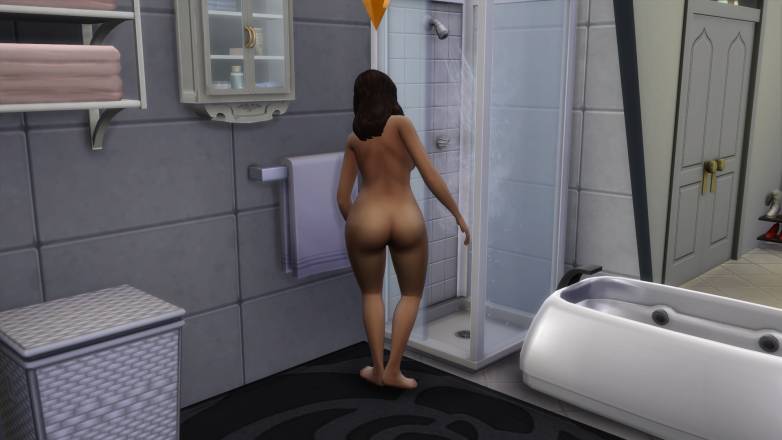 Nude Mod Sims 4 sous la douche