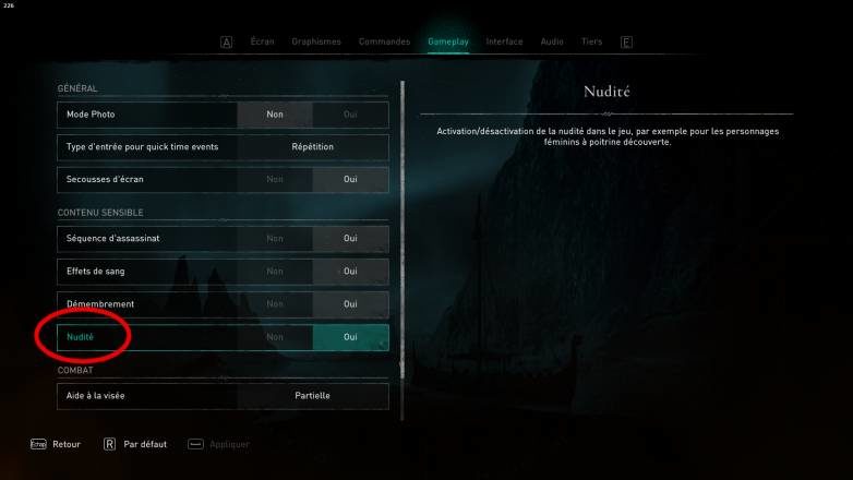 Activer la nudité dans Assassin's Creed Valhalla