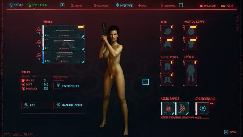 Personnalisation du personnage Cyberpunk 2077 01